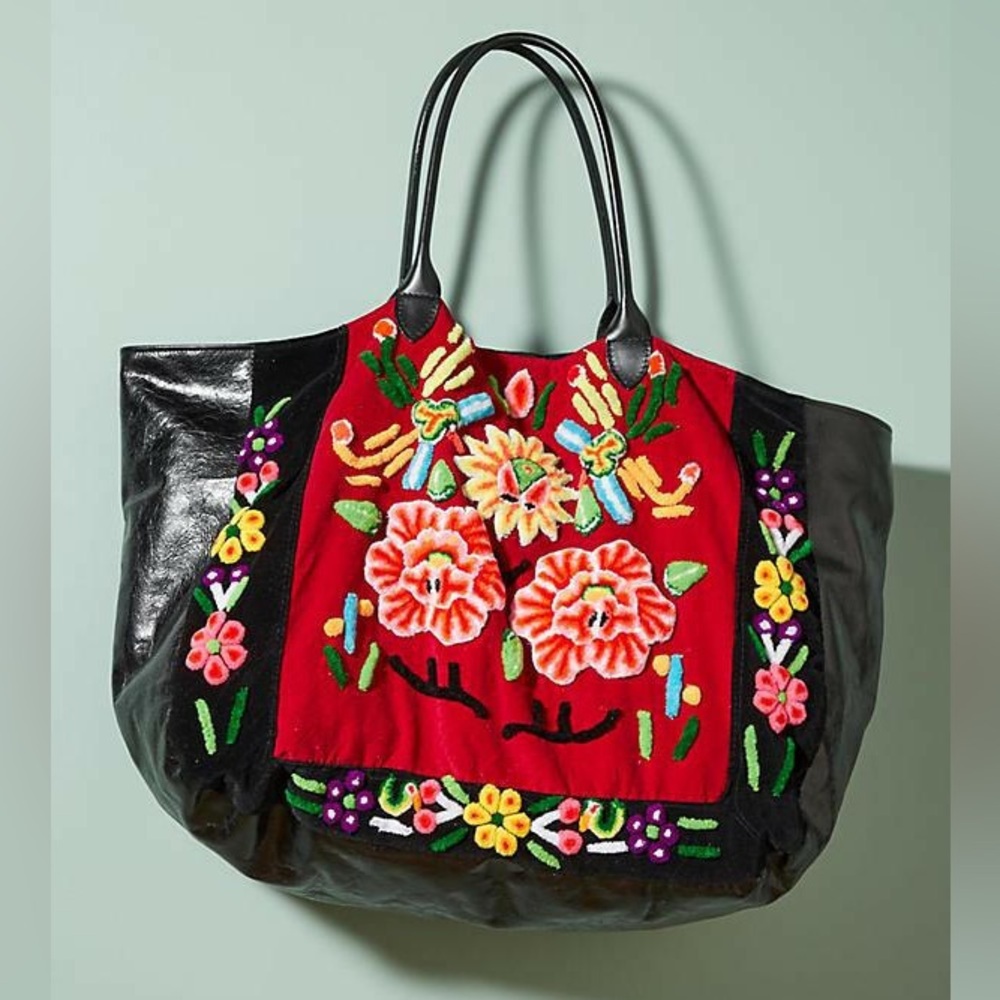 Anthropologie MOMO Large Danny Black Tote NWT